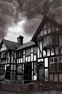 Northwich Library Dark Clouds over Northwich Library