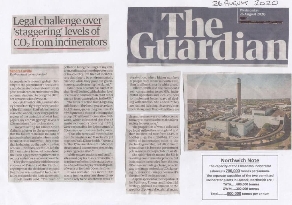 Environmental activist demands waste changes Guardian CO2 Aug 20