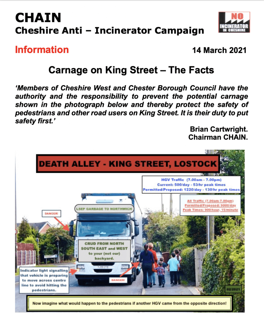 CHAIN King St, Northwich HGV Facts