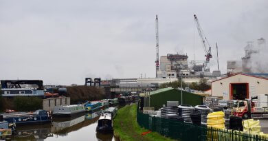 Northwich Incinerator under construction March 2024 - as seen from Manchester Road.