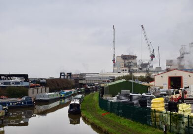 Northwich Incinerator under construction March 2024 - as seen from Manchester Road.